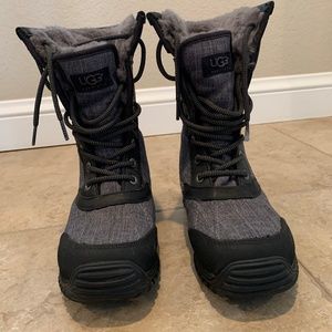 Women's Grey UGG Lace-Up Snow Boot